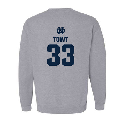 Notre Dame - NCAA Men's Basketball : Carson Towt - Classic Fashion Shersey Crewneck Sweatshirt-1