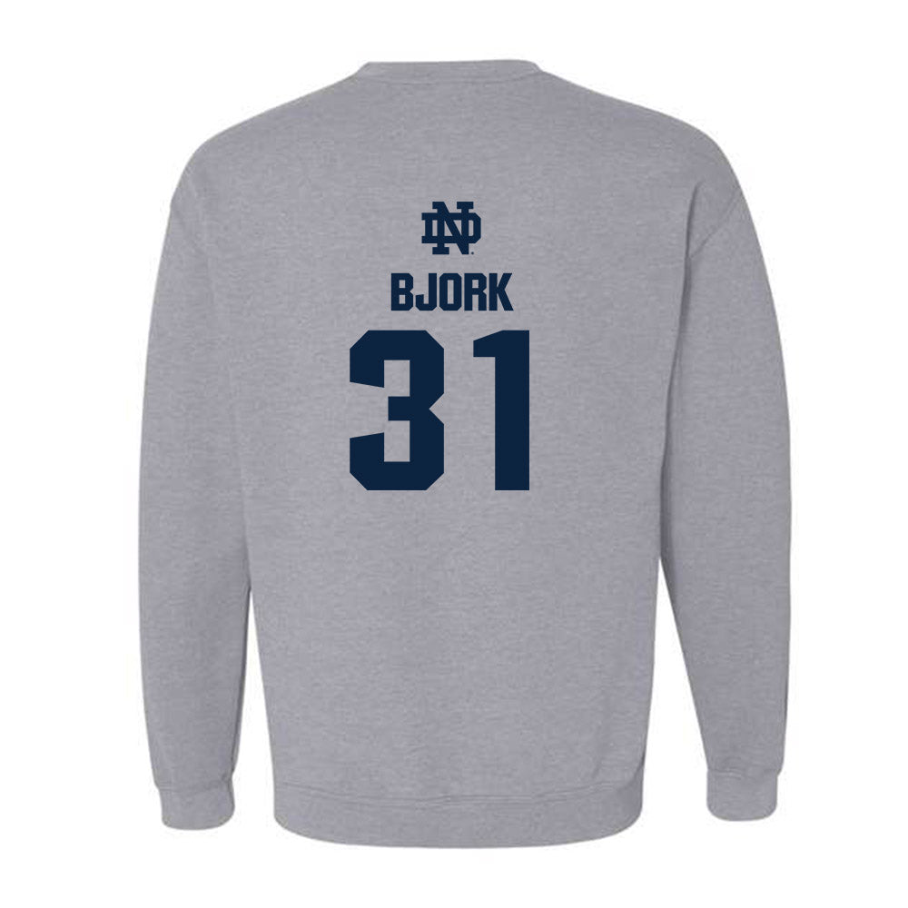 Notre Dame - NCAA Women's Volleyball : Anna Bjork - Classic Fashion Shersey Crewneck Sweatshirt