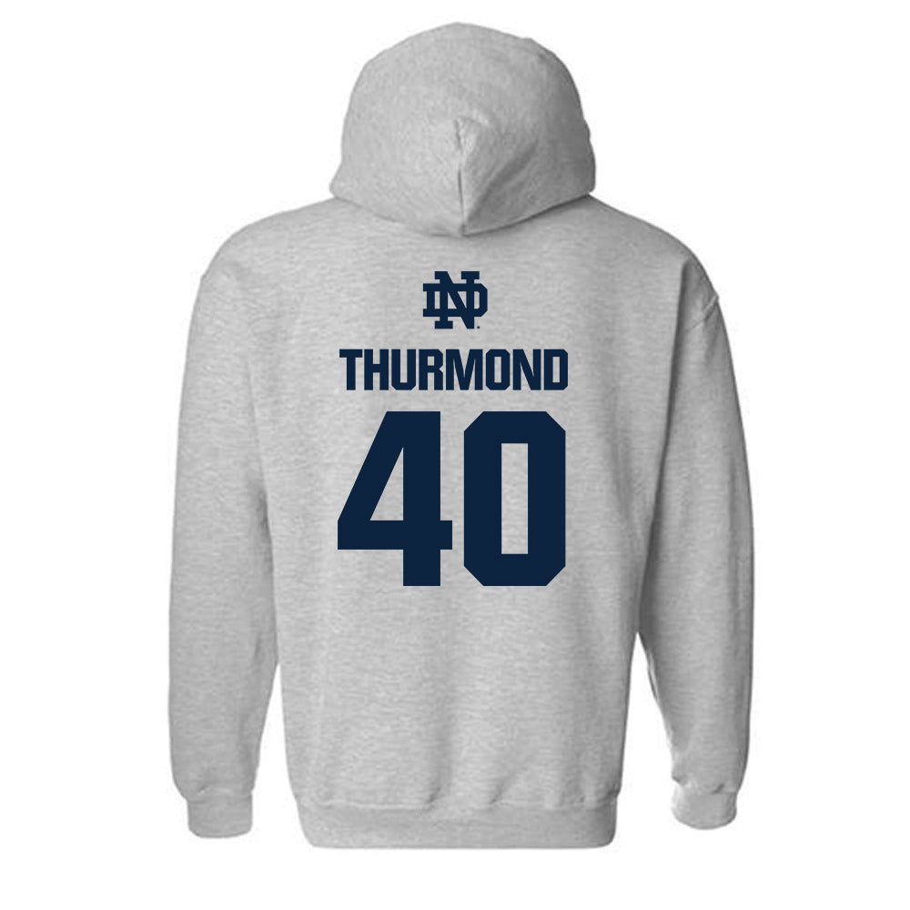 Notre Dame - NCAA Baseball : Eli Thurmond - Classic Fashion Shersey Hooded Sweatshirt-1