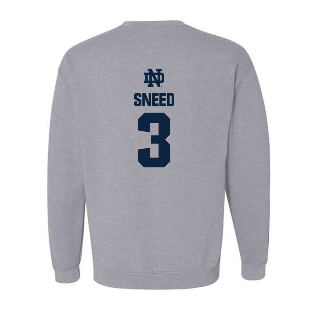 Notre Dame - NCAA Football : Jaylen Sneed - Classic Fashion Shersey Crewneck Sweatshirt-1