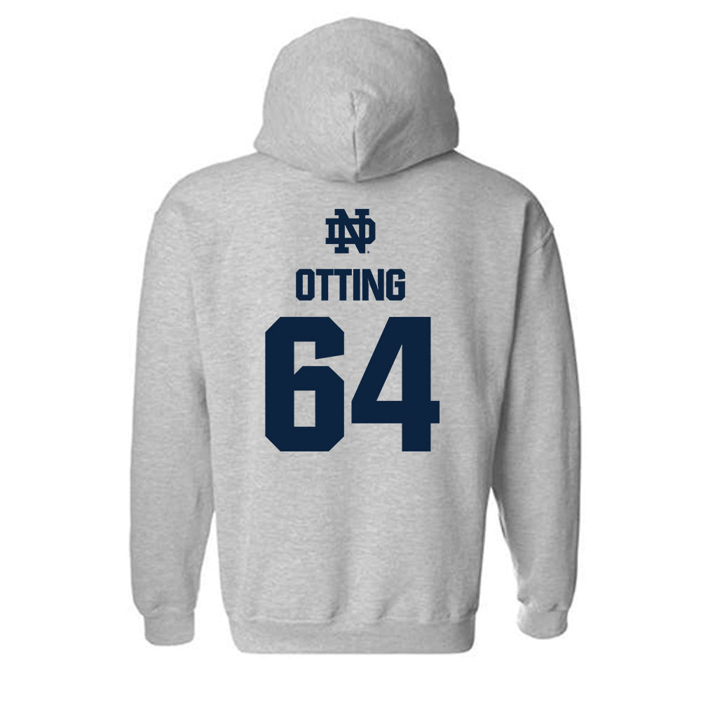Notre Dame - NCAA Football : Joe Otting - Classic Fashion Shersey Hooded Sweatshirt-1