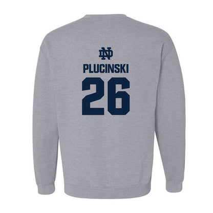 Notre Dame - NCAA Men's Ice Hockey : Zach Plucinski - Classic Fashion Shersey Crewneck Sweatshirt