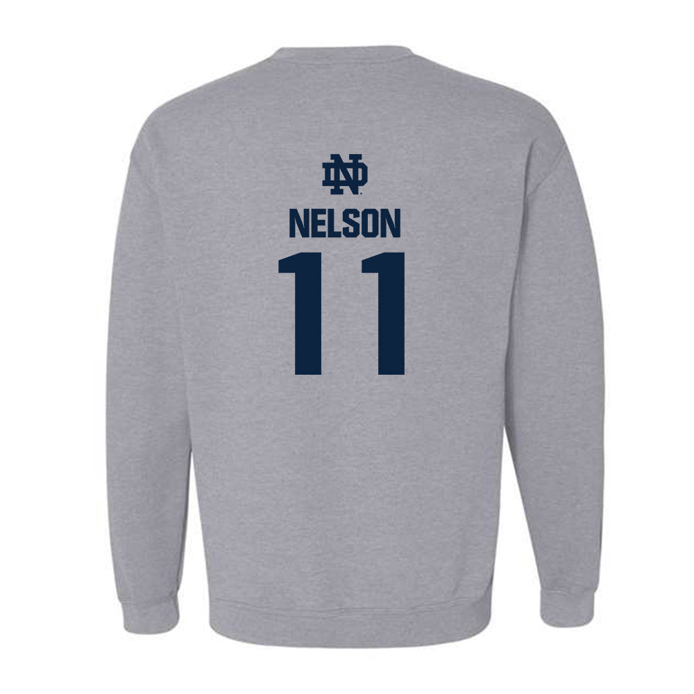 Notre Dame - NCAA Men's Ice Hockey : Danny Nelson - Classic Fashion Shersey Crewneck Sweatshirt-1
