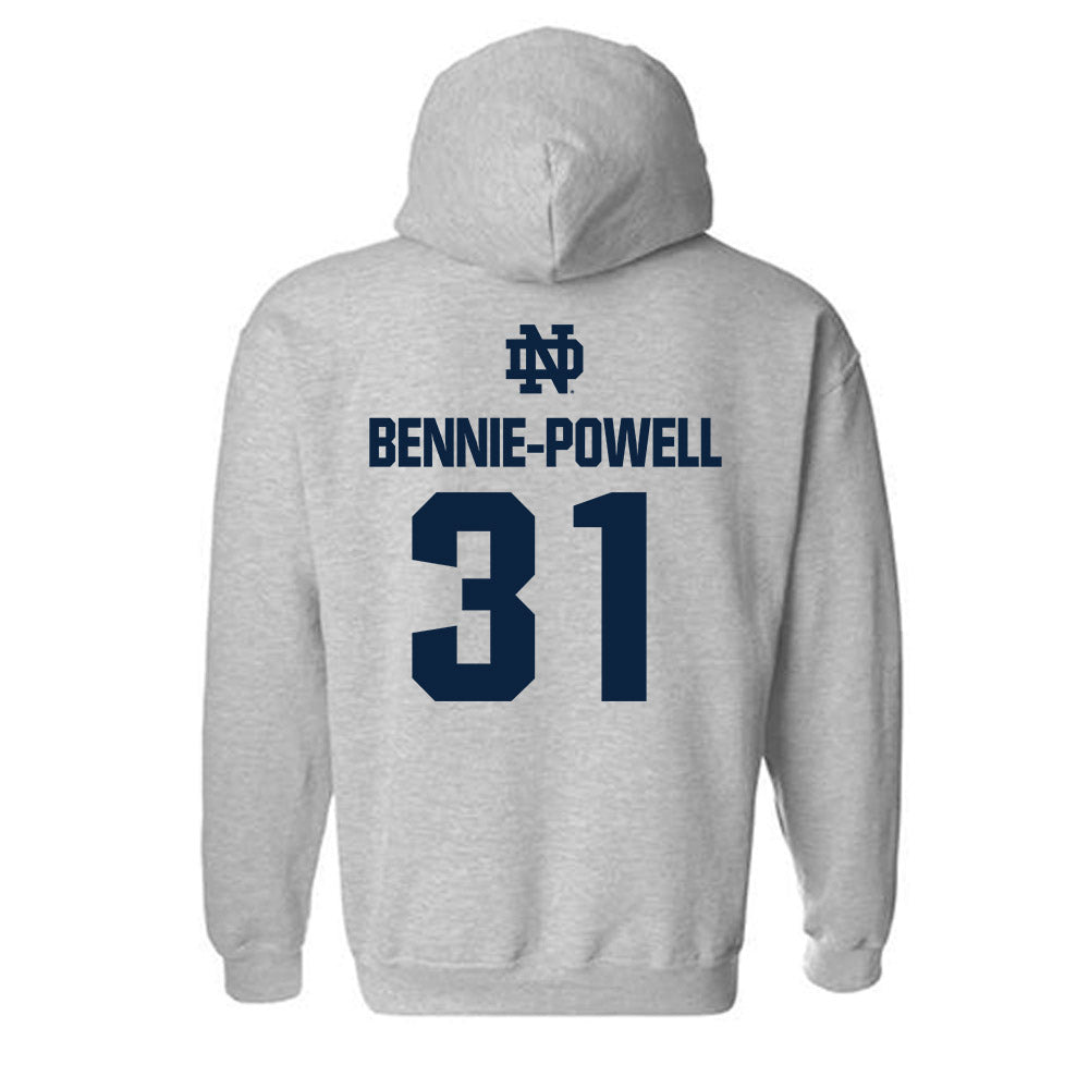 Notre Dame - NCAA Football : Taebron Bennie-Powell - Classic Fashion Shersey Hooded Sweatshirt-1