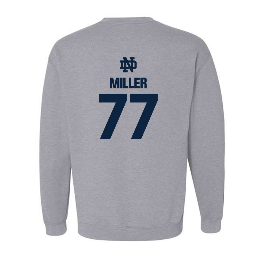 Notre Dame - NCAA Men's Lacrosse : Luke Miller - Classic Fashion Shersey Crewneck Sweatshirt