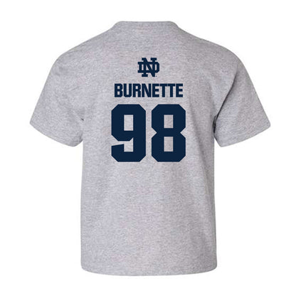 Notre Dame - NCAA Football : Noah Burnette - Classic Fashion Shersey Youth T-Shirt-1