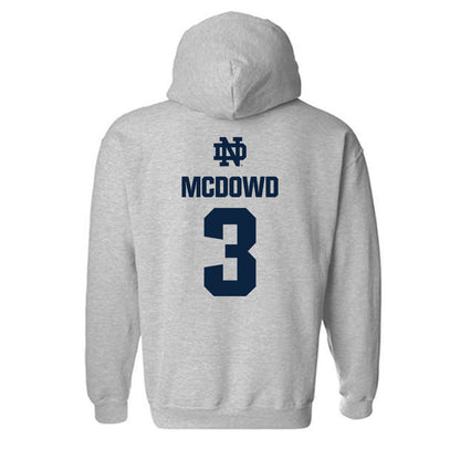 Notre Dame - NCAA Men's Soccer : Sean McDowd - Classic Fashion Shersey Hooded Sweatshirt-1