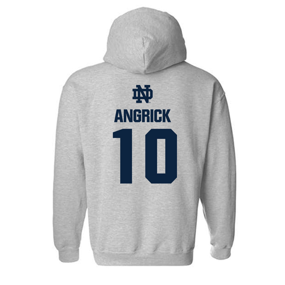 Notre Dame - NCAA Men's Lacrosse : Will Angrick - Classic Fashion Shersey Hooded Sweatshirt-1