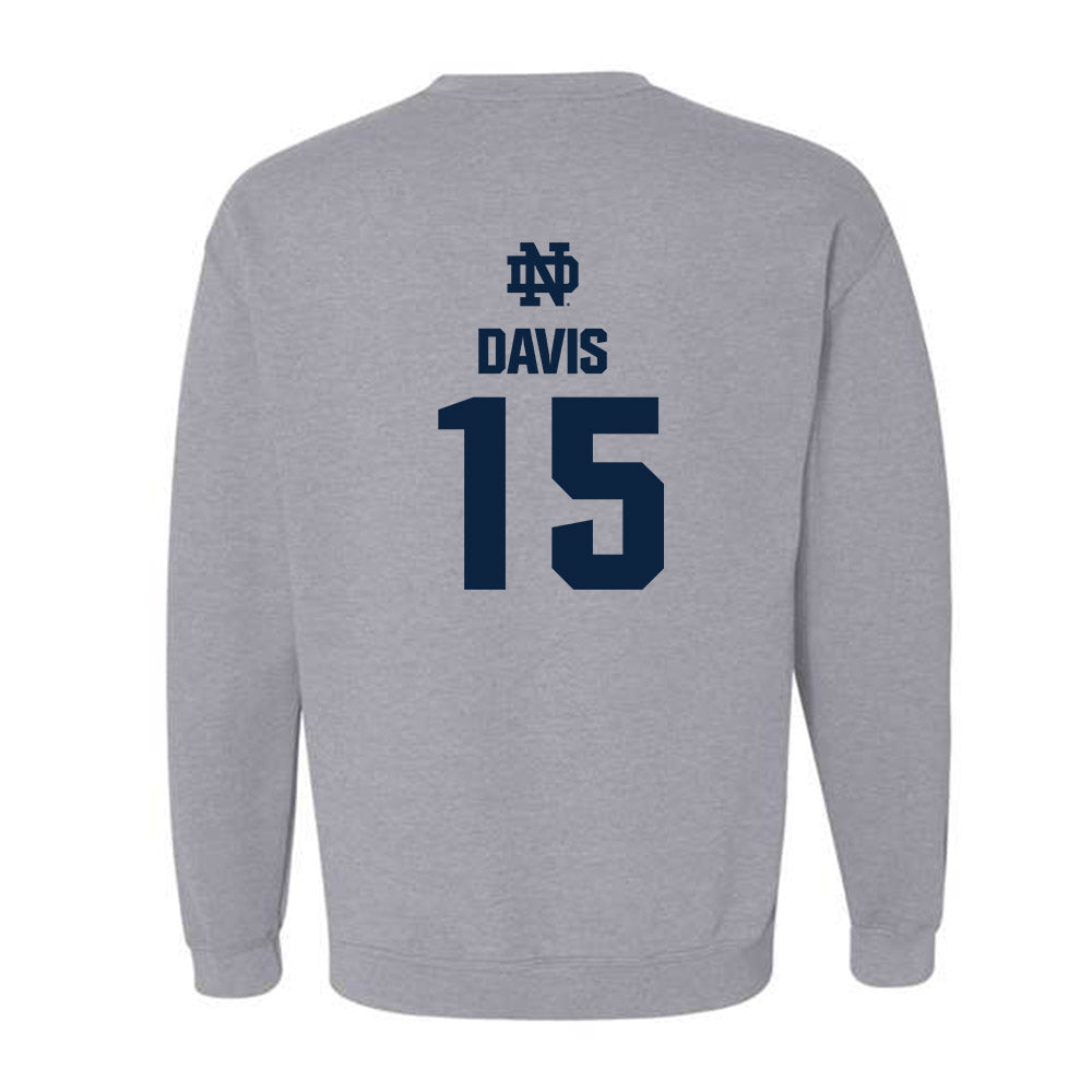 Notre Dame - NCAA Men's Lacrosse : Anderson Davis - Classic Fashion Shersey Crewneck Sweatshirt-1