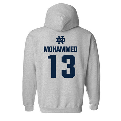 Notre Dame - NCAA Men's Basketball : Sir Mohammed - Classic Fashion Shersey Hooded Sweatshirt-1