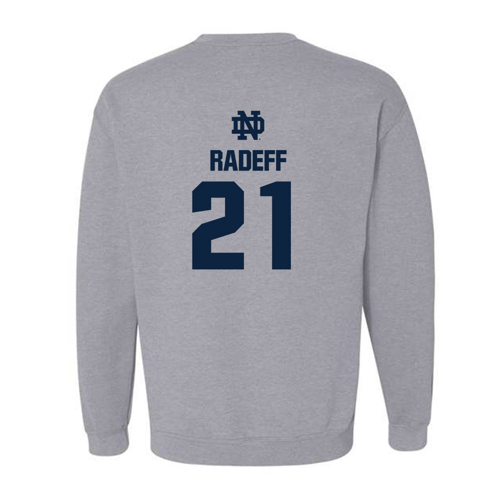 Notre Dame - NCAA Women's Volleyball : Mia Radeff - Classic Fashion Shersey Crewneck Sweatshirt-1