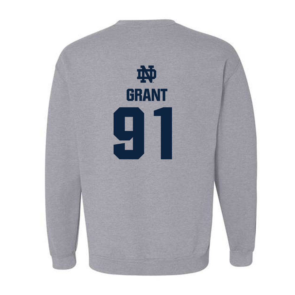 Notre Dame - NCAA Men's Lacrosse : Griffin Grant - Classic Fashion Shersey Crewneck Sweatshirt-1