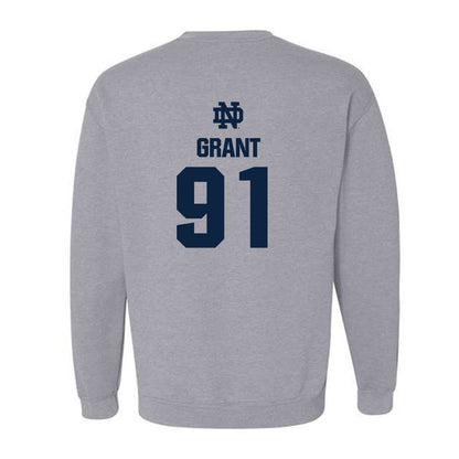 Notre Dame - NCAA Men's Lacrosse : Griffin Grant - Classic Fashion Shersey Crewneck Sweatshirt-1