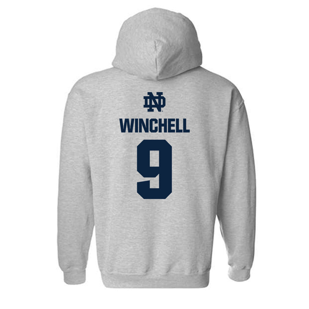 Notre Dame - NCAA Softball : Mickey Winchell - Classic Fashion Shersey Hooded Sweatshirt-1