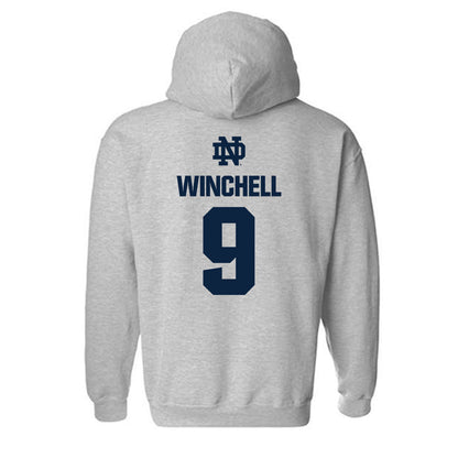Notre Dame - NCAA Softball : Mickey Winchell - Classic Fashion Shersey Hooded Sweatshirt-1