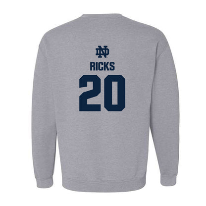 Notre Dame - NCAA Baseball : Caleb Ricks - Classic Fashion Shersey Crewneck Sweatshirt-1