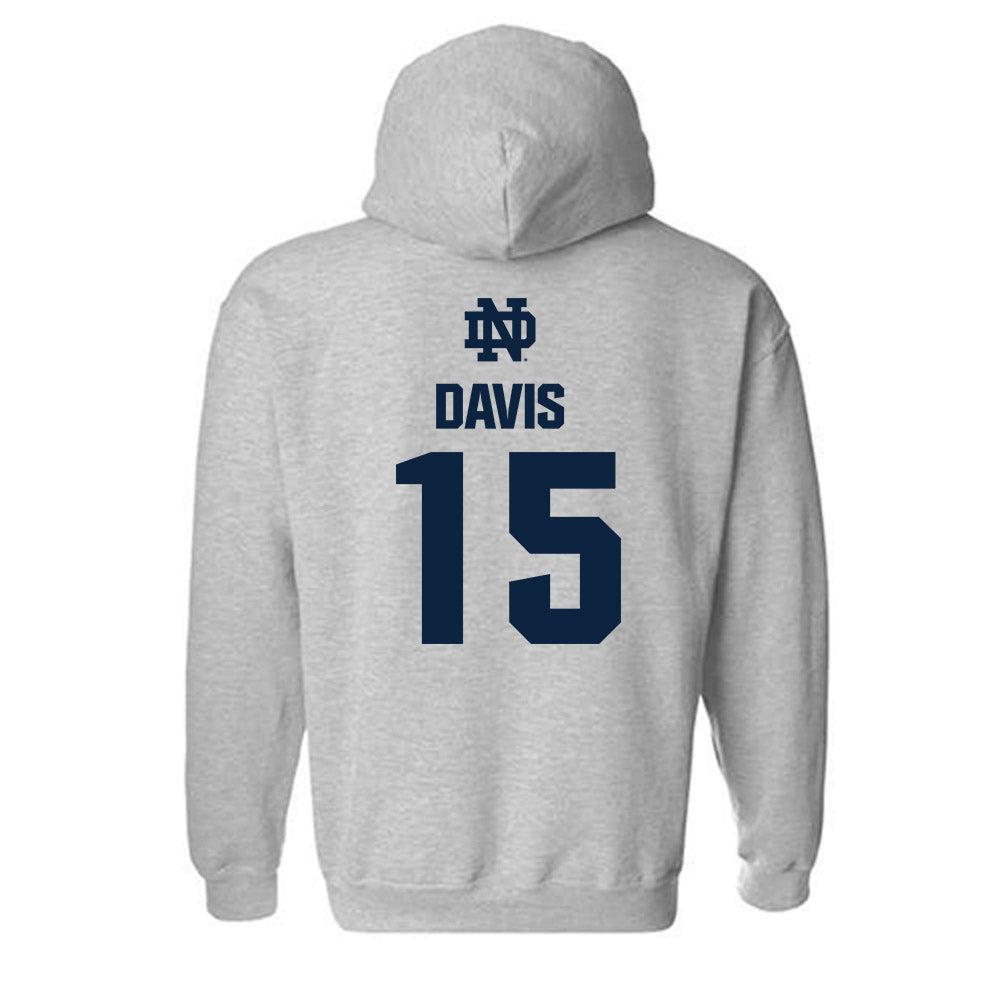 Notre Dame - NCAA Men's Lacrosse : Anderson Davis - Classic Fashion Shersey Hooded Sweatshirt-1