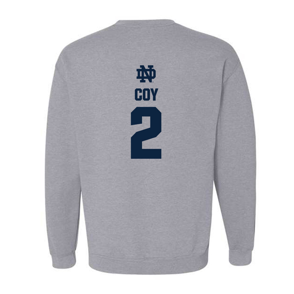 Notre Dame - NCAA Baseball : Noah Coy - Classic Fashion Shersey Crewneck Sweatshirt