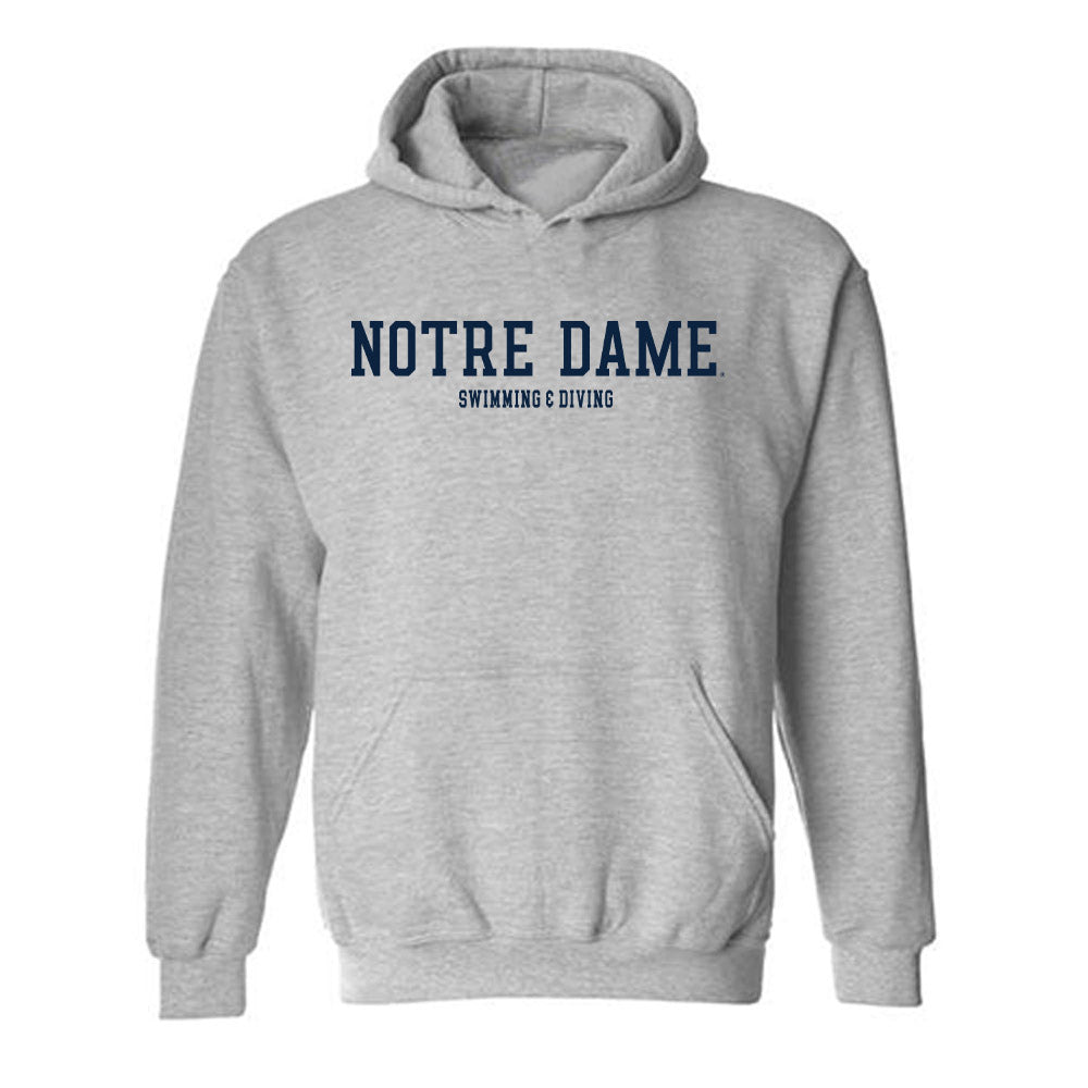 Notre Dame - NCAA Men's Swimming & Diving : James Edge - Classic Fashion Shersey Hooded Sweatshirt