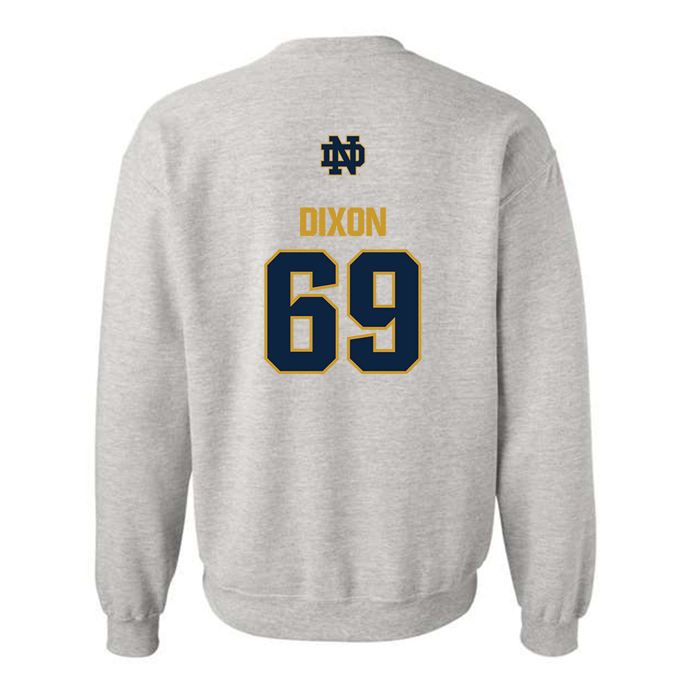 Notre Dame - NCAA Football : Davion Dixon - Classic Fashion Shersey Crewneck Sweatshirt