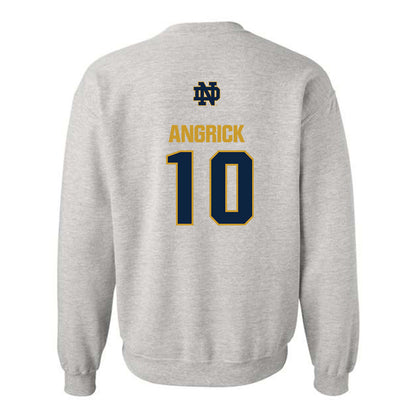 Notre Dame - NCAA Men's Lacrosse : Will Angrick - Classic Fashion Shersey Crewneck Sweatshirt-1