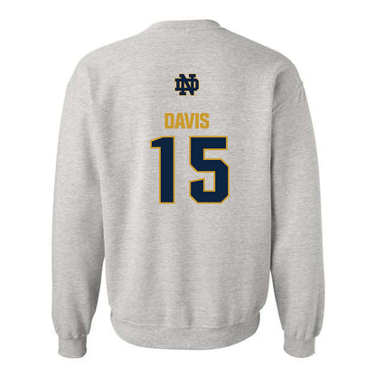Notre Dame - NCAA Men's Lacrosse : Anderson Davis - Classic Fashion Shersey Crewneck Sweatshirt-1