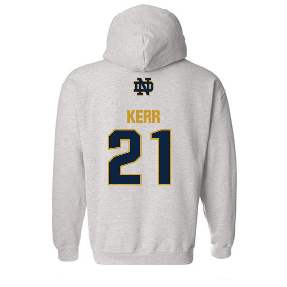 Notre Dame - NCAA Men's Ice Hockey : Jaedon Kerr - Classic Fashion Shersey Hooded Sweatshirt-1