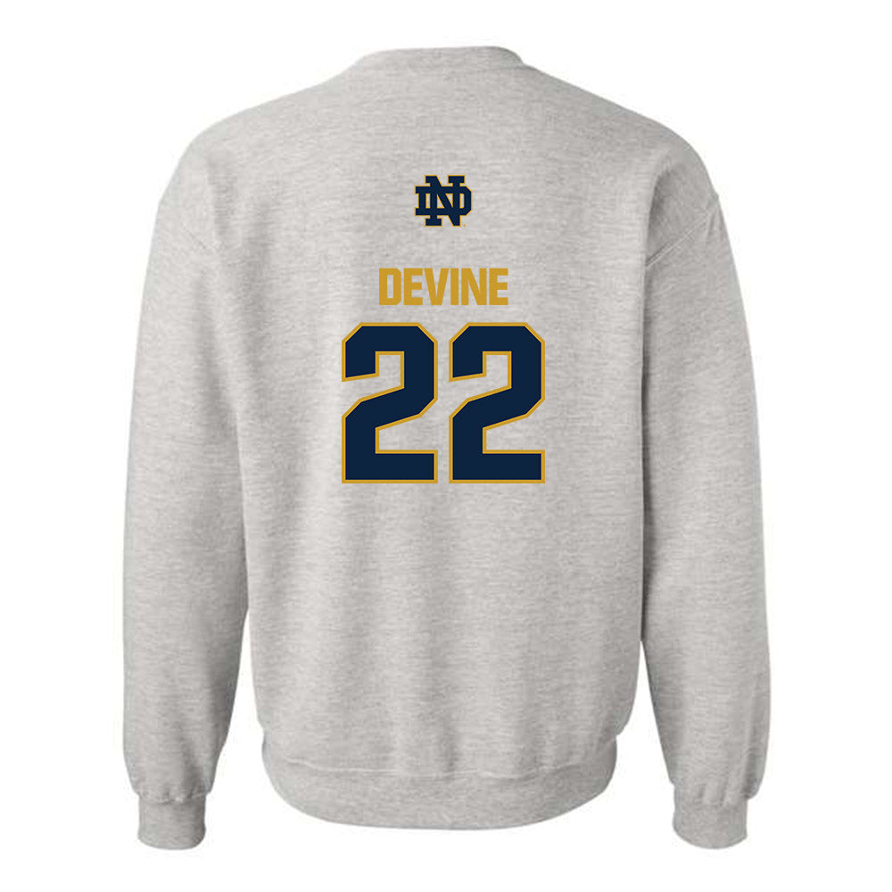 Notre Dame - NCAA Men's Basketball : Luke Devine - Classic Fashion Shersey Crewneck Sweatshirt-1