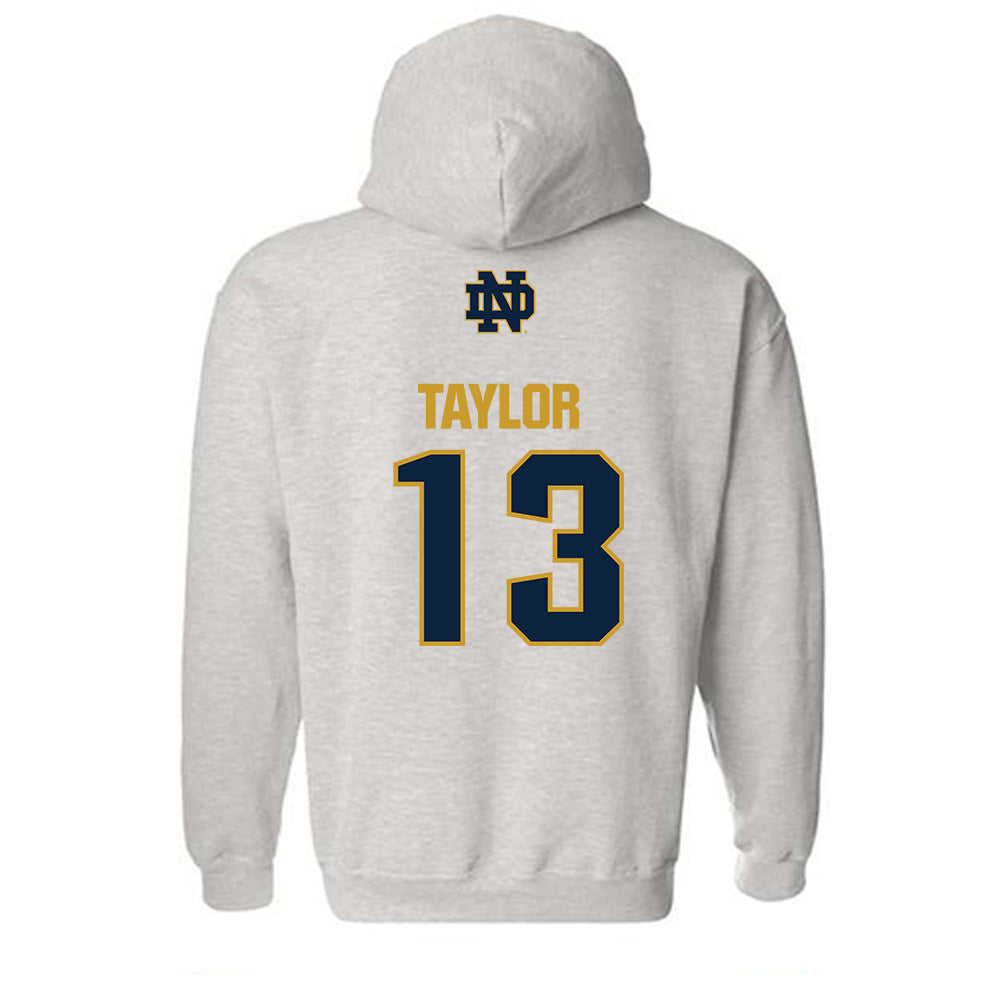 Notre Dame - NCAA Men's Lacrosse : Jake Taylor - Classic Fashion Shersey Hooded Sweatshirt-1