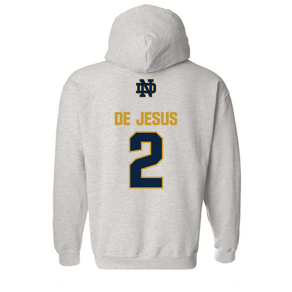 Notre Dame - NCAA Women's Basketball : Vanessa de Jesus - Classic Fashion Shersey Hooded Sweatshirt-1