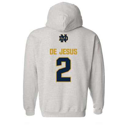 Notre Dame - NCAA Women's Basketball : Vanessa de Jesus - Classic Fashion Shersey Hooded Sweatshirt-1