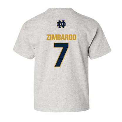 Notre Dame - NCAA Baseball : Jared Zimbardo - Classic Fashion Shersey Youth T-Shirt