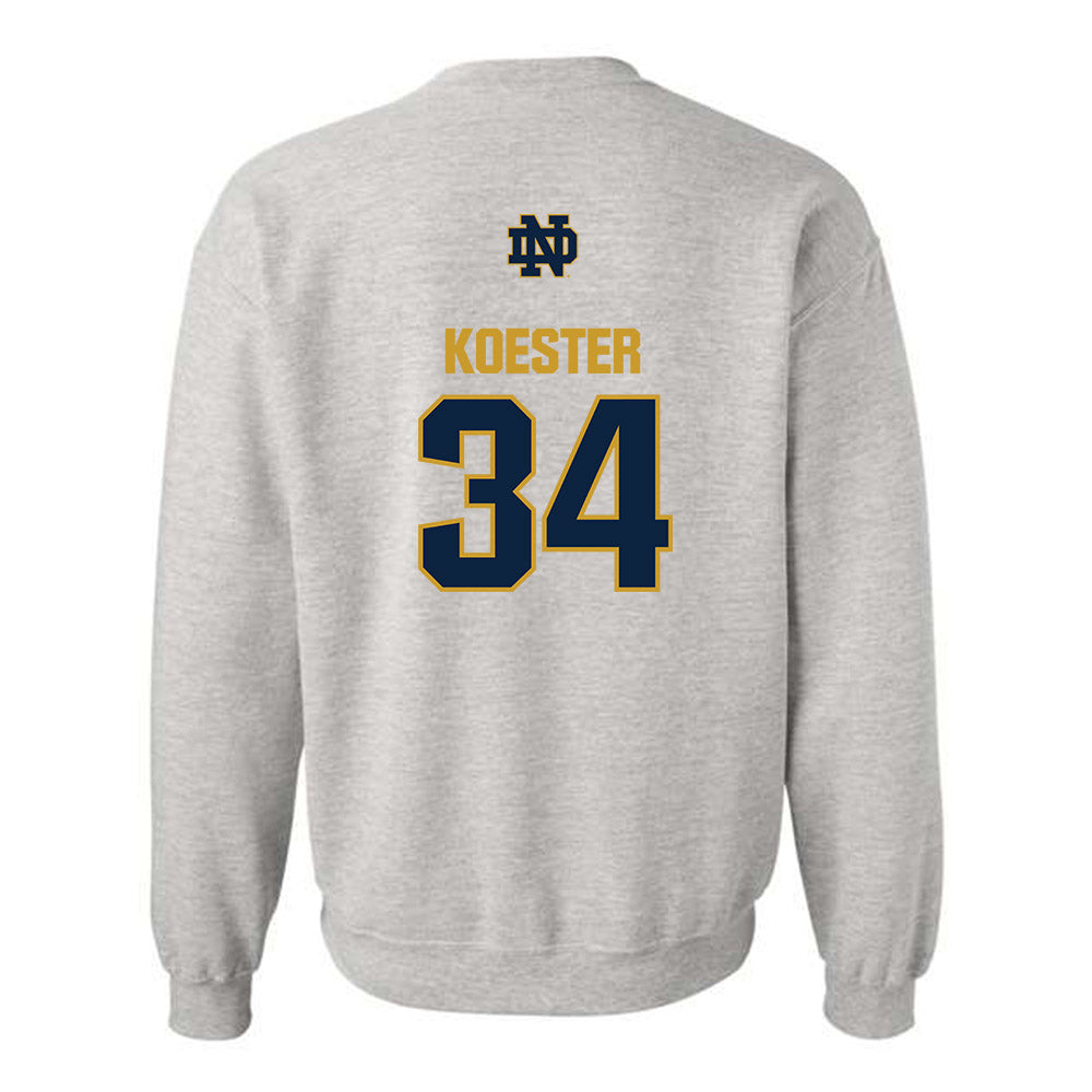 Notre Dame - NCAA Baseball : Brady Koester - Classic Fashion Shersey Crewneck Sweatshirt-1