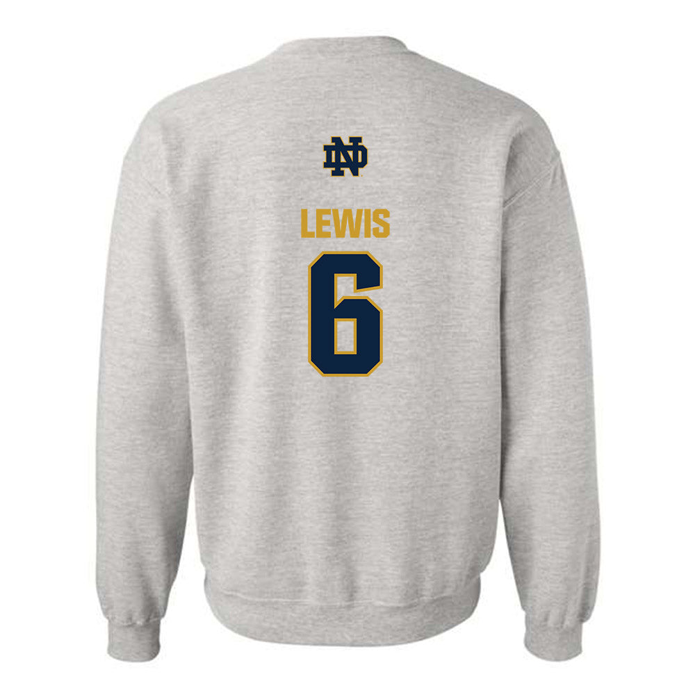 Notre Dame - NCAA Men's Soccer : Wyatt Lewis - Classic Fashion Shersey Crewneck Sweatshirt-1
