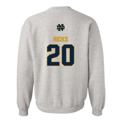 Notre Dame - NCAA Baseball : Caleb Ricks - Classic Fashion Shersey Crewneck Sweatshirt-1