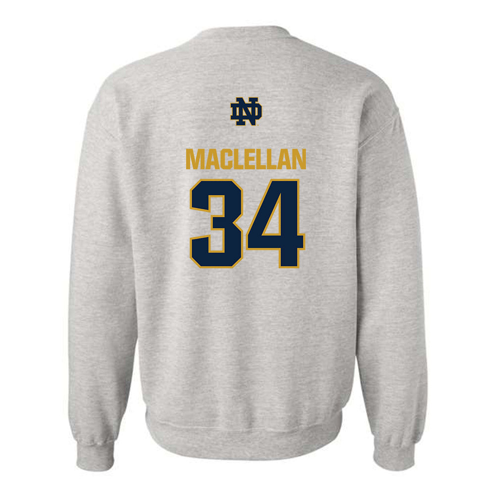 Notre Dame - NCAA Men's Basketball : Matthew MacLellan - Classic Fashion Shersey Crewneck Sweatshirt-1