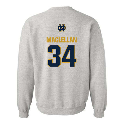 Notre Dame - NCAA Men's Basketball : Matthew MacLellan - Classic Fashion Shersey Crewneck Sweatshirt-1