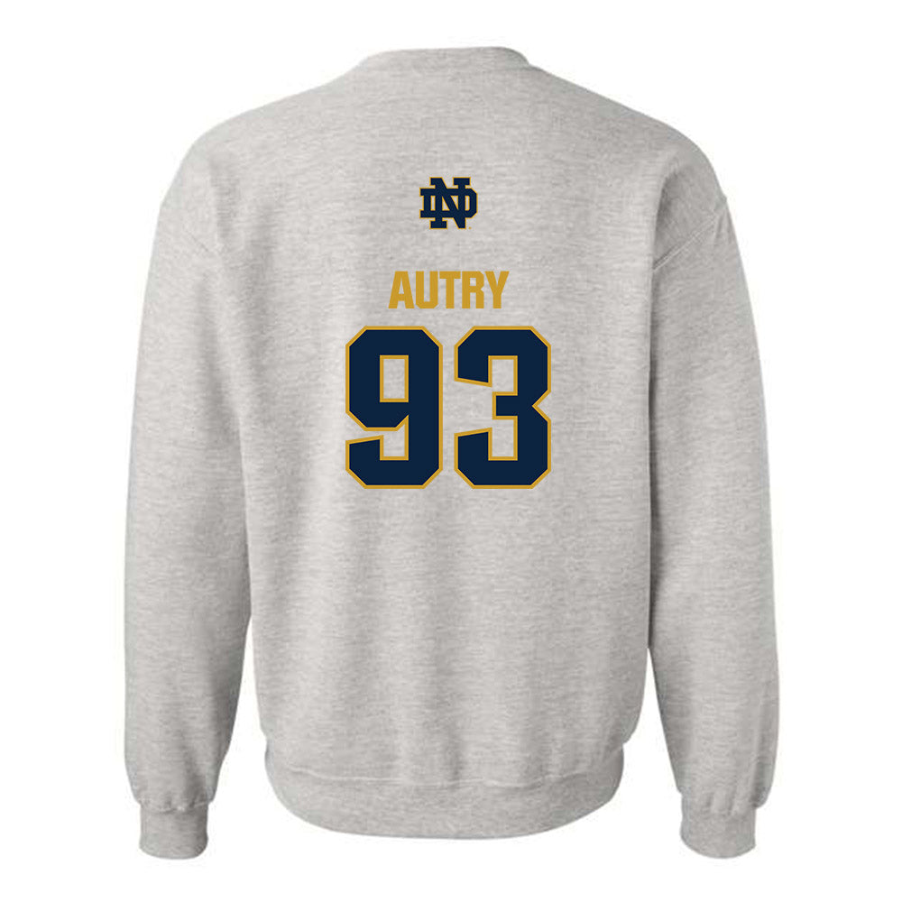 Notre Dame - NCAA Football : Quentin Autry - Classic Fashion Shersey Crewneck Sweatshirt