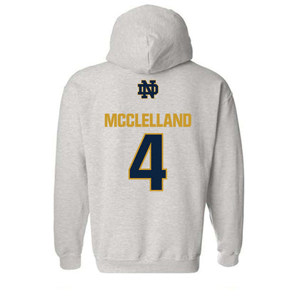 Notre Dame - NCAA Women's Lacrosse : Ellie McClelland - Classic Fashion Shersey Hooded Sweatshirt-1