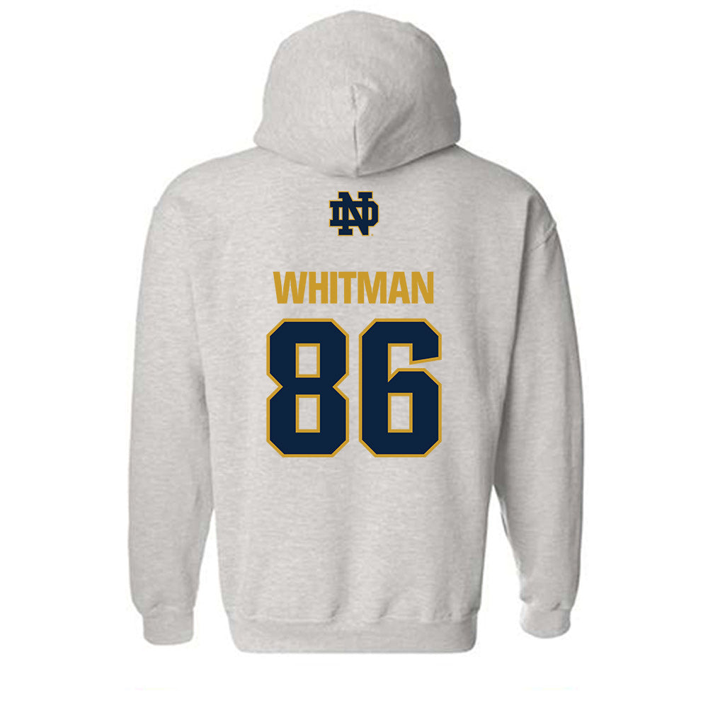 Notre Dame - NCAA Football : Alex Whitman - Classic Fashion Shersey Hooded Sweatshirt-1