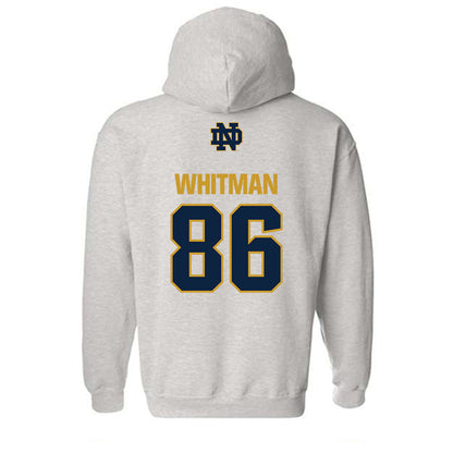 Notre Dame - NCAA Football : Alex Whitman - Classic Fashion Shersey Hooded Sweatshirt-1