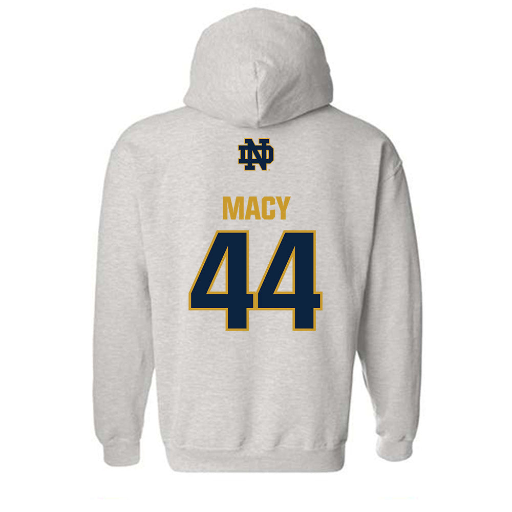 Notre Dame - NCAA Women's Basketball : Leah Macy - Classic Fashion Shersey Hooded Sweatshirt-1