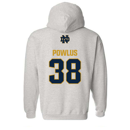 Notre Dame - NCAA Football : Tommy Powlus - Classic Fashion Shersey Hooded Sweatshirt-1