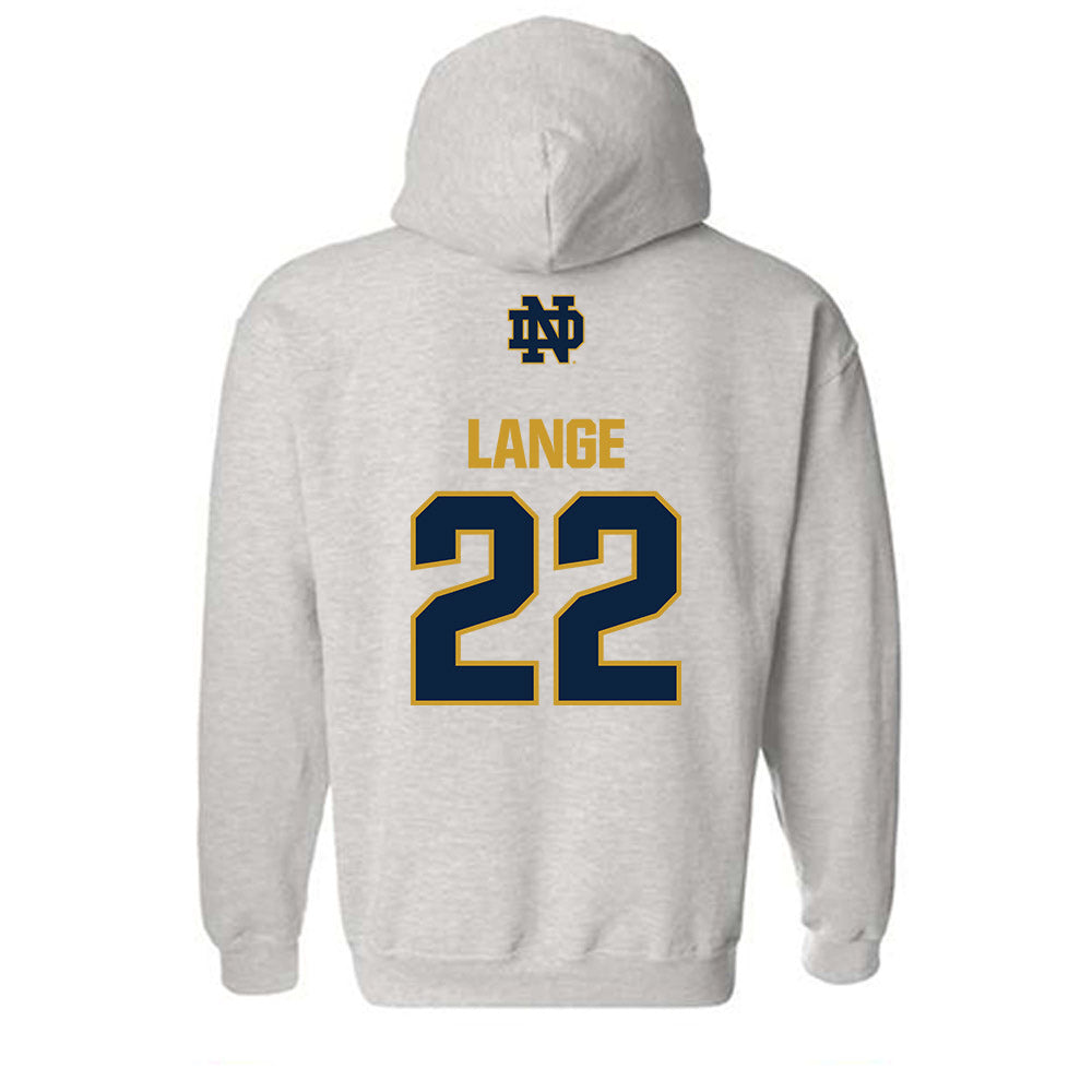 Notre Dame - NCAA Women's Volleyball : Ava Lange - Classic Fashion Shersey Hooded Sweatshirt-1