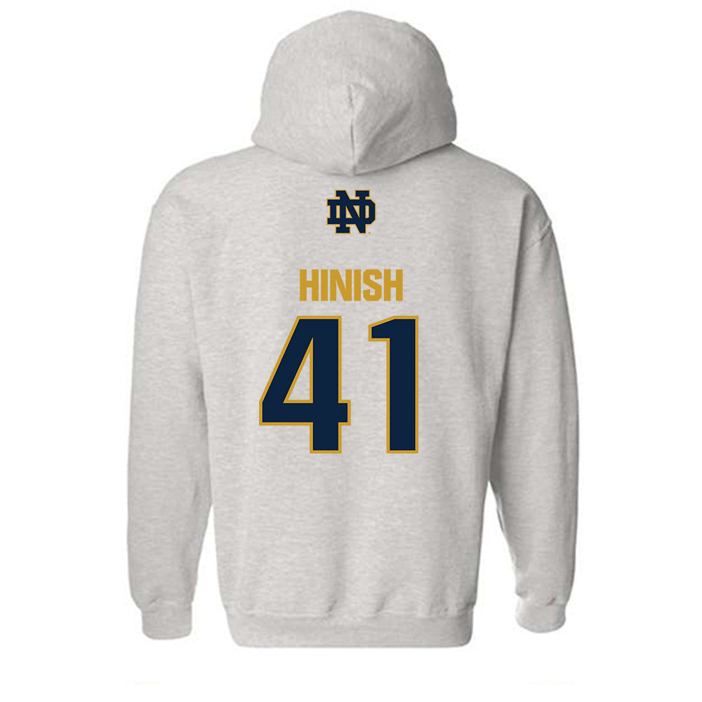Notre Dame - NCAA Football : Donovan Hinish - Classic Fashion Shersey Hooded Sweatshirt-1