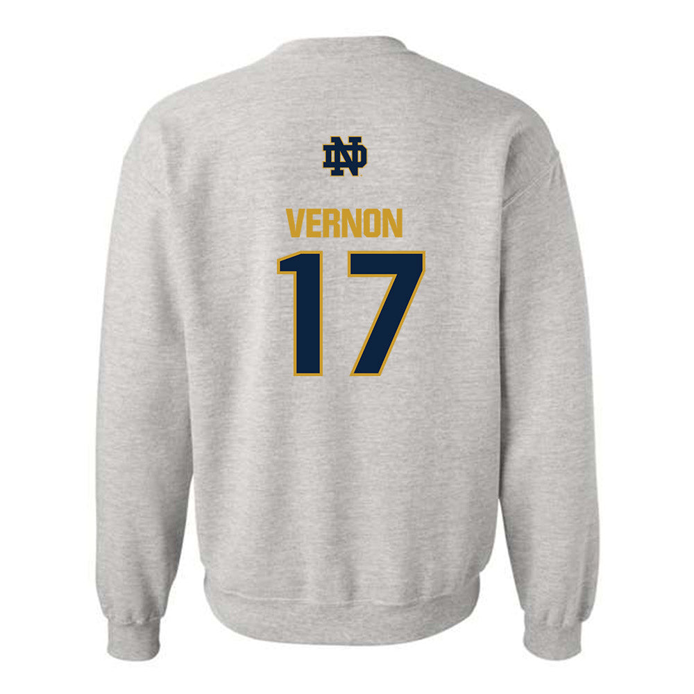 Notre Dame - NCAA Football : Brenan Vernon - Classic Fashion Shersey Crewneck Sweatshirt-1