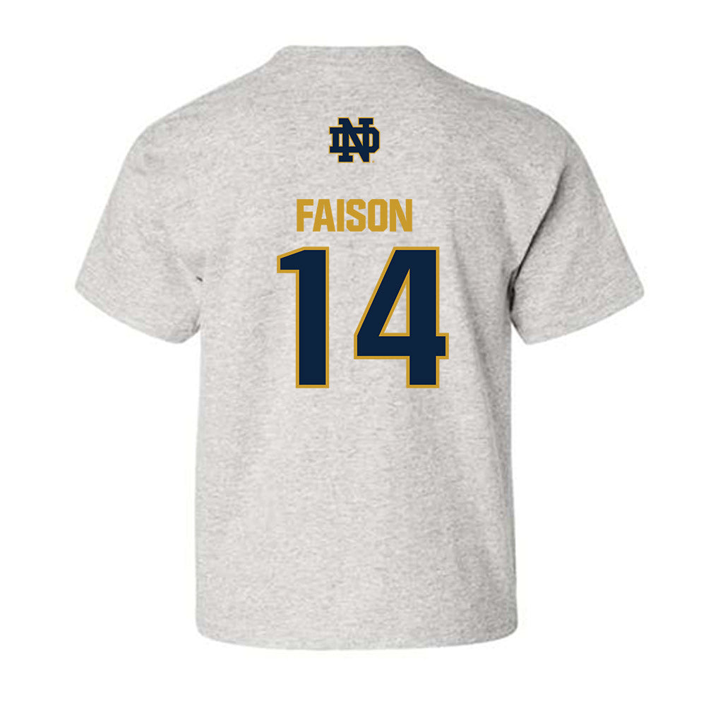 Notre Dame - NCAA Men's Lacrosse : Jordan Faison - Classic Fashion Shersey Youth T-Shirt-1