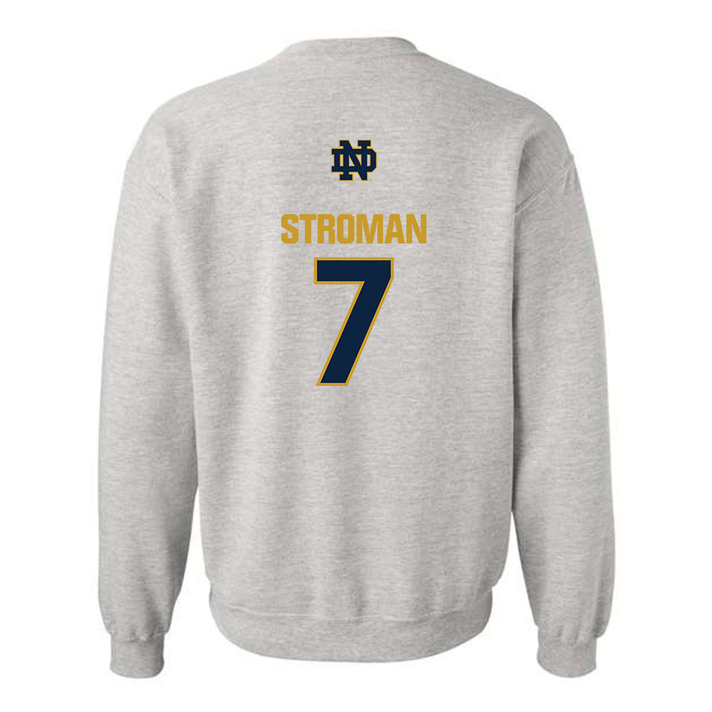 Notre Dame - NCAA Football : Jalen Stroman - Classic Fashion Shersey Crewneck Sweatshirt-1