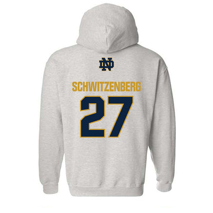 Notre Dame - NCAA Men's Lacrosse : Nate Schwitzenberg - Classic Fashion Shersey Hooded Sweatshirt-1