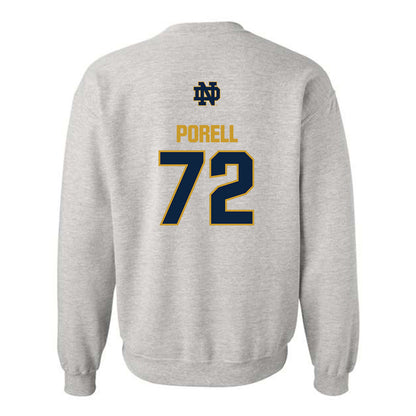 Notre Dame - NCAA Men's Lacrosse : Thomas Porell - Classic Fashion Shersey Crewneck Sweatshirt-1